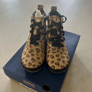 NWT KEDS girls leopard water resistant boots size 1